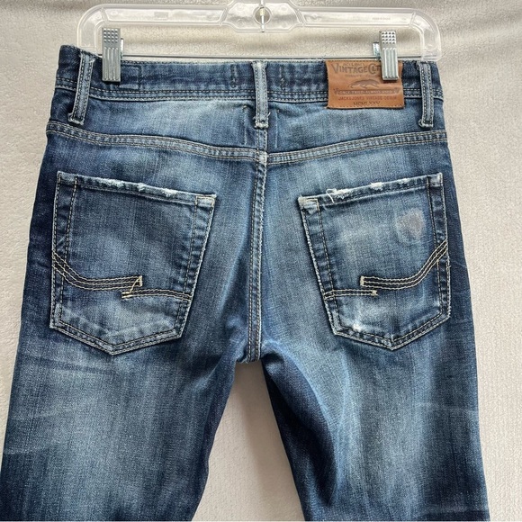 Jack & Jones Denim Jeans Blue Clark Med Wash Regular Fit Men's 28x30 - Picture 5 of 11